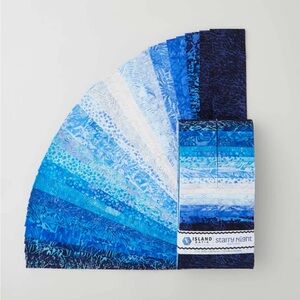 Starry Night cotton batik strip set /jelly roll by Island Batik